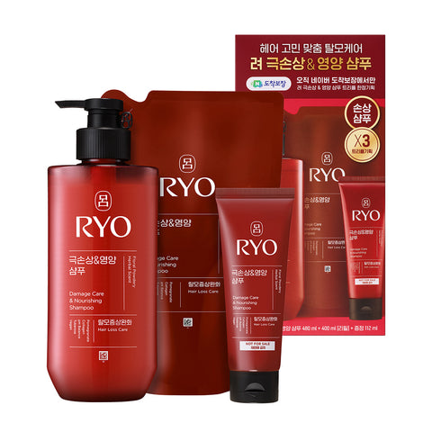 Ryo Hambit Intense Damage Nourishing Shampoo 480ml + 400ml Refill + 112ml