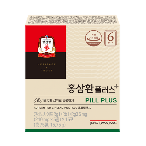 JungKwanJang Red Ginseng Hwan Plus 210 mg (150 Pills)