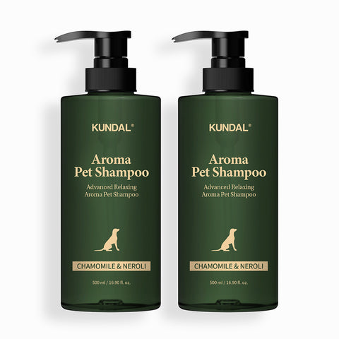 Kundal Advanced Relaxing Aroma Pet Shampoo 2 Pack Set Chamomile & Neroli 500ml