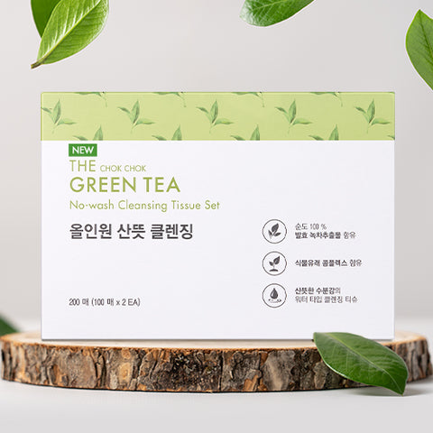 TONYMOLY The Chok Chok Green Tea No-Wash Cleansing Tissues (200 sheets)