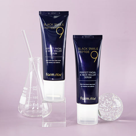 Farmstay Black Snail & Peptide9 Facial & Neck Roller Serum 100ml