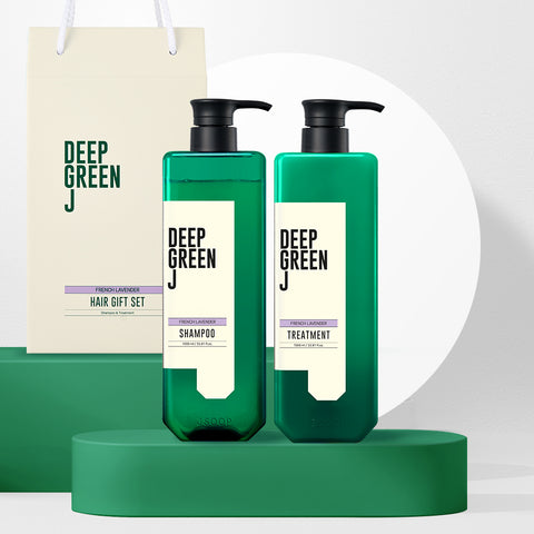 Jsoop Deep Green J Aroma French Lavender Eco Shampoo & Treatment Gift Set 1000ml