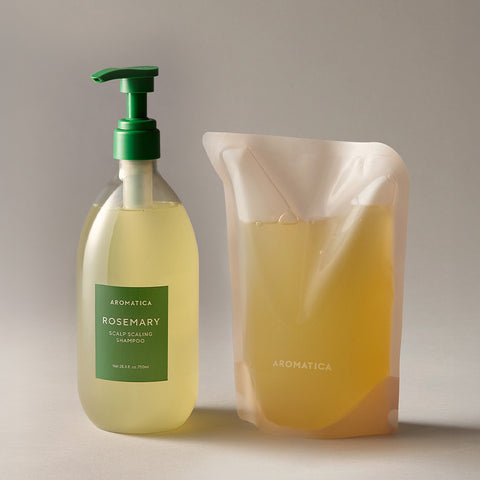 Aromatica Rosemary Scalp Scaling Shampoo 750ml + Refill 500ml