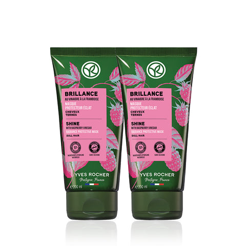 Yves Rocher Raspberry Shine Treatment for Dry Dull Hair 200ml 2 pcs