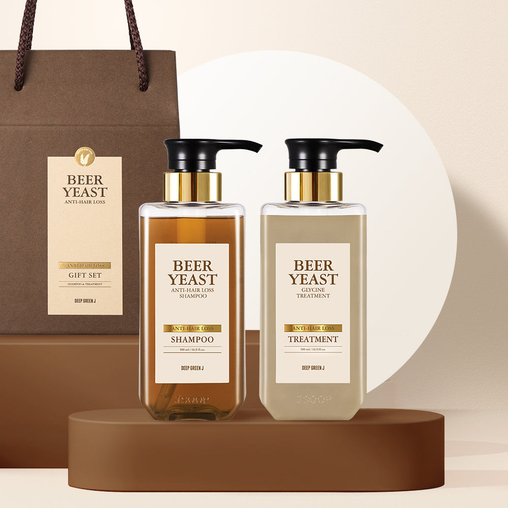 Jsoop Deep Green J Beer Yeast Shampoo and Treatment 2-Piece Gift Set (Hair Loss Care)