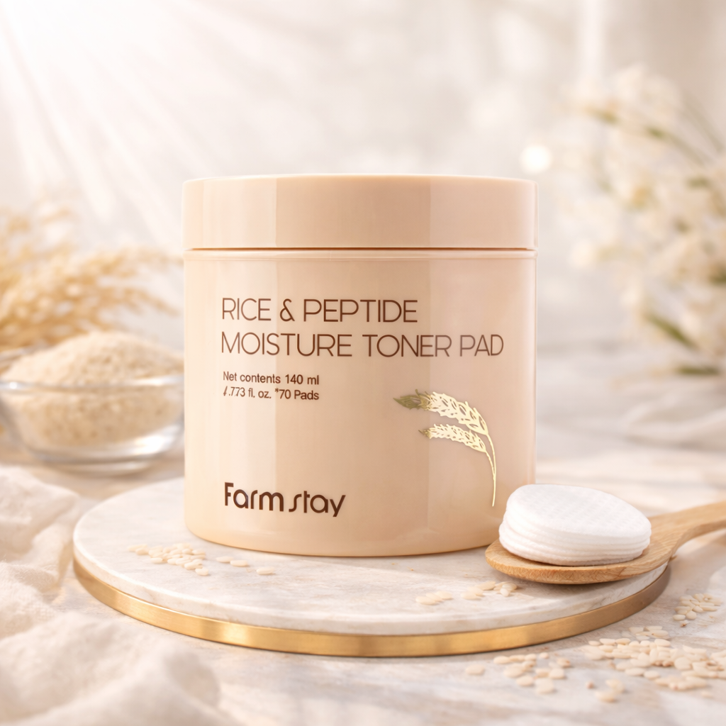 Farmstay Rice & Peptide Moisture Toner Pads (70 Pads)