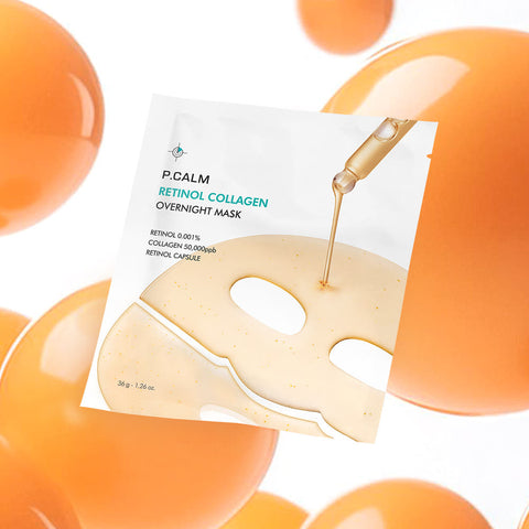 Pcalm Retinol Collagen Overnight Gel Mask 36g 4 Sheets (1 Box)