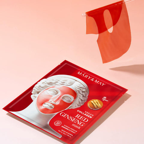 Mary&May Vegan Collagen Red Ginseng Mask 4P