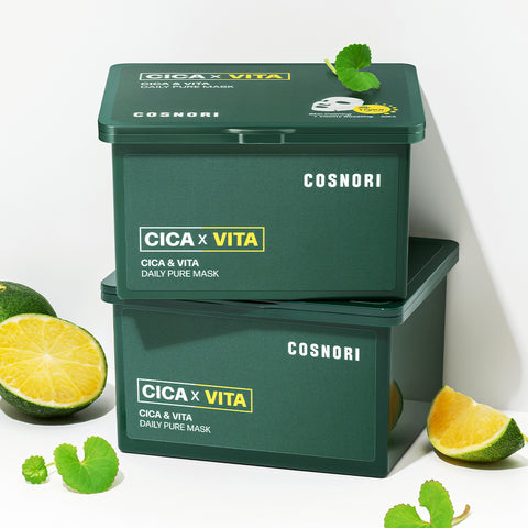 Cosnori Daily Mask 4-Variety Cica Vita 30 Sheets (1 Pack)