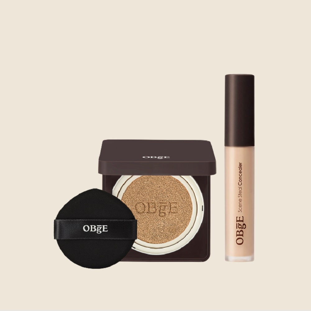 OBGE Perfect Homme Cushion + Thin Steel Concealer Set (2 Pack, Cushion 15g)