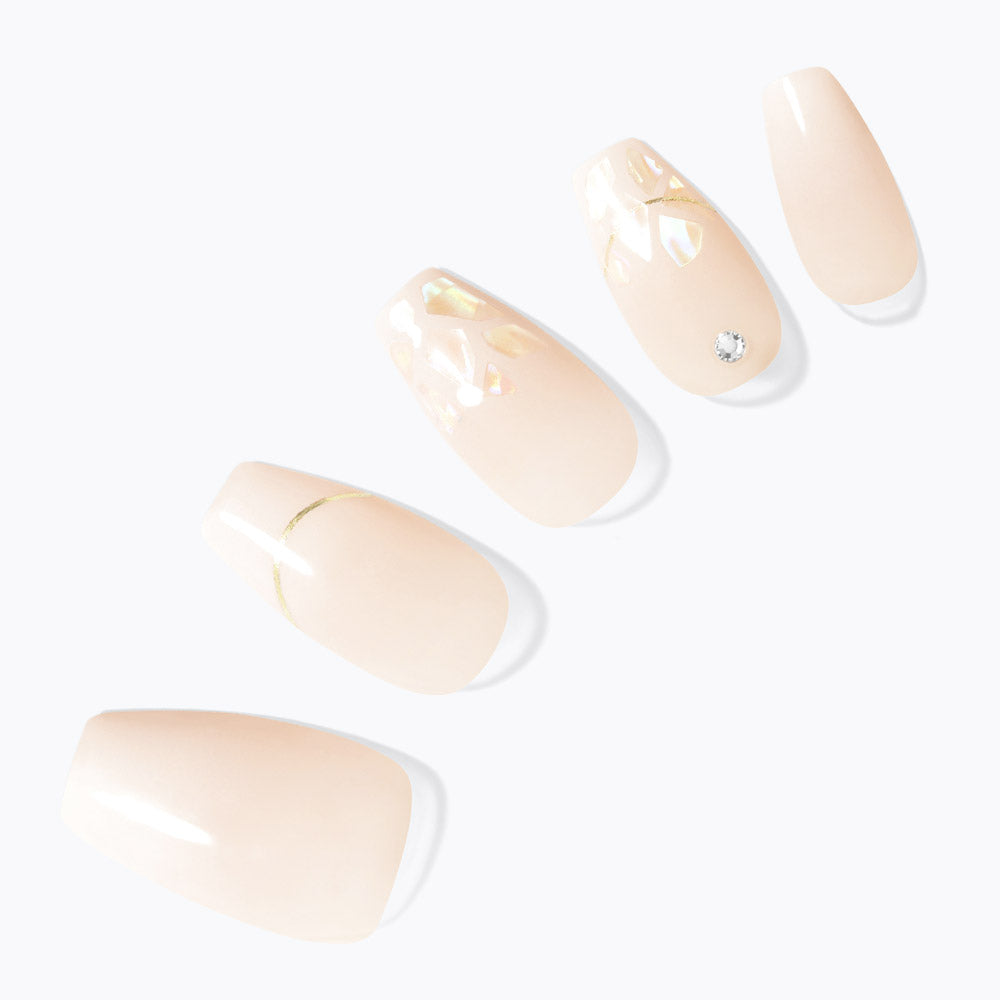 Dashing Diva Magic Press Wedding Dress (Coffin) Nail Tips