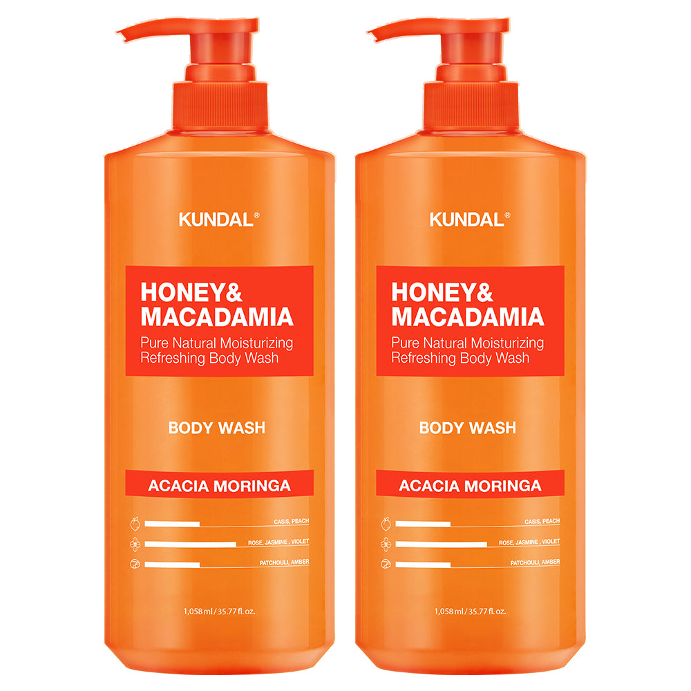 Kundal Pure Body Wash 1058ml 2 Pack (Acacia Moringa)