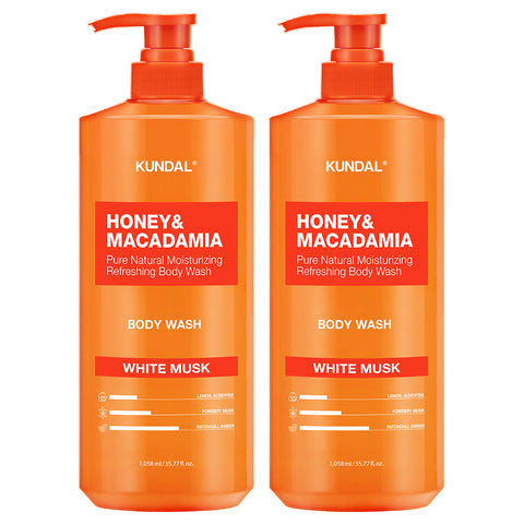 Kundal Pure Body Wash White Musk 1058ml (2 Pack)