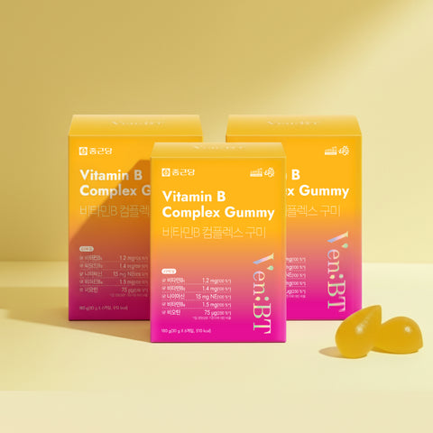 Chongkundang Daily Care Vitamin B Gummies 60 Gummies (3 Pack) Zero Sugar