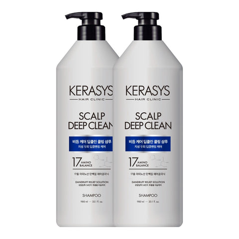 Kerasys Clinic Scalp Cooling Shampoo 980ml (2 Pack) + Shampoo 180ml