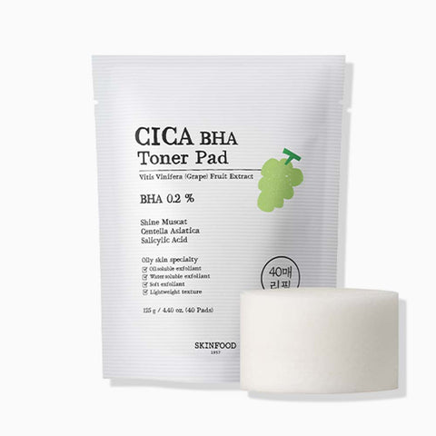 Skinfood Shine Muscat Cica BHA Toner Pad 125g (40 pads) Refill