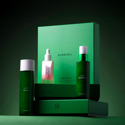 Evercell UV Aging Trio 3-Piece Set (Essence + Emulsion + Sun Ampoule)