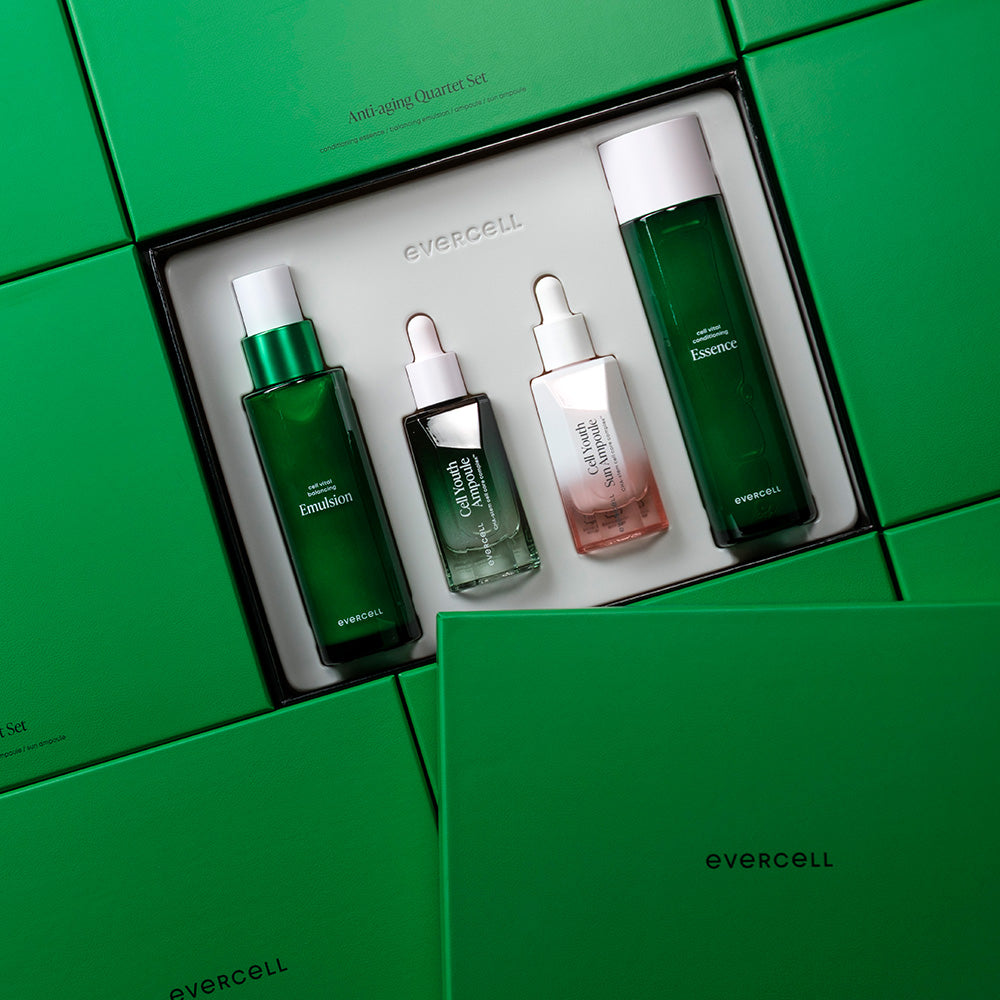 Evercell Anti-Aging Special 4-Piece Set (Essence Emulsion Ampoule Sun Ampoule)