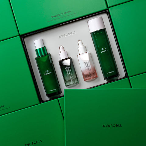 Evercell Anti-Aging Special 4-Piece Set (Essence Emulsion Ampoule Sun Ampoule)