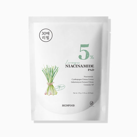Skinfood Lemongrass Niacinamide Toner Pads 30P Refill