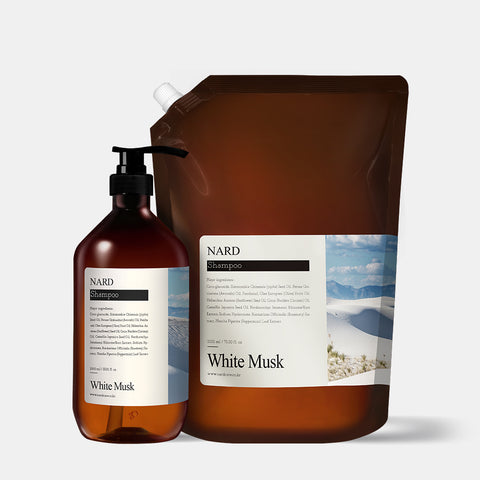 Nard Refresh Perfumed Shampoo 1L + 2.1L (Full & Refill Set) White Musk