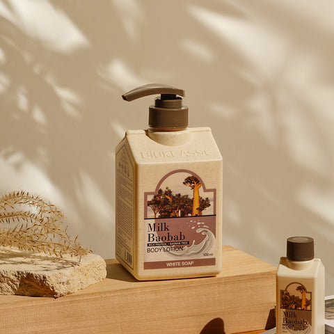 Milk Baobab Original Shampoo + Treatment + Body Wash (White Soap), 1L x 3