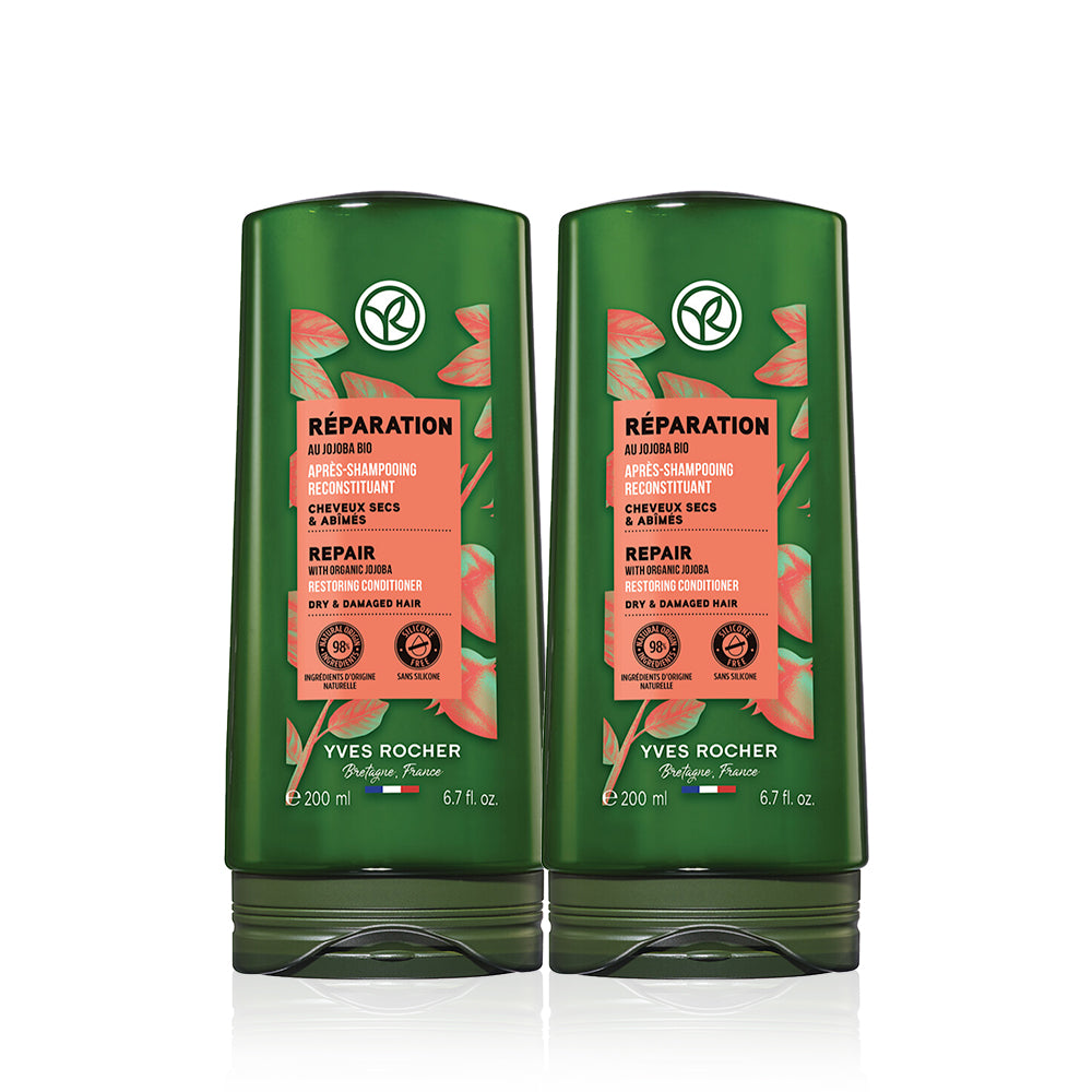 Yves Rocher Jojoba Repair Conditioner for Very Damaged Hair 200ml (2 Pack)