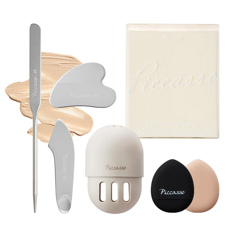 Picasso Spatula (Choose 1 of 3) + Latex Makeup Sponge 6pc Set