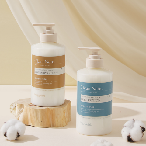 Kerasys Clean Note Pure Cotton Perfume Body Wash 800ml + Body Lotion 500ml + Body Wash 180ml