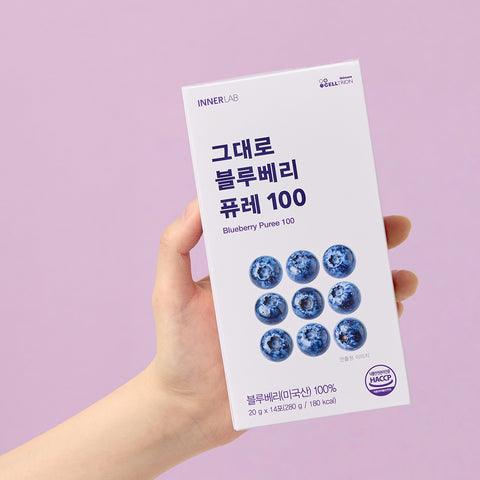 Celltrion InnerLab Blueberry Puree 100 280g x 4 Boxes (14 Sticks per Box)