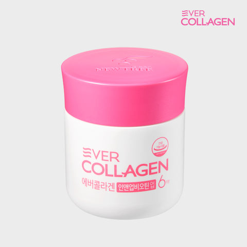Newtree Ever Collagen In & Up Biotin Up 48-Week (6-Week x 8 Bottles) GPH Low-Molecular Tripeptide Collagen