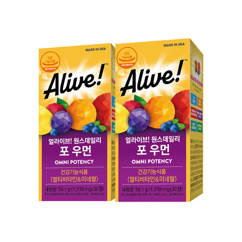 Alive Once Daily for Women Multivitamin 30 Tablets (2 Pack) (2-Month Supply)