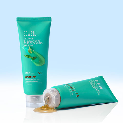 Acwell Licorice Water pH Balancing Pore Cleansing Gel Foam 160ml (3 Pack) (Gel Mask Gift Included)