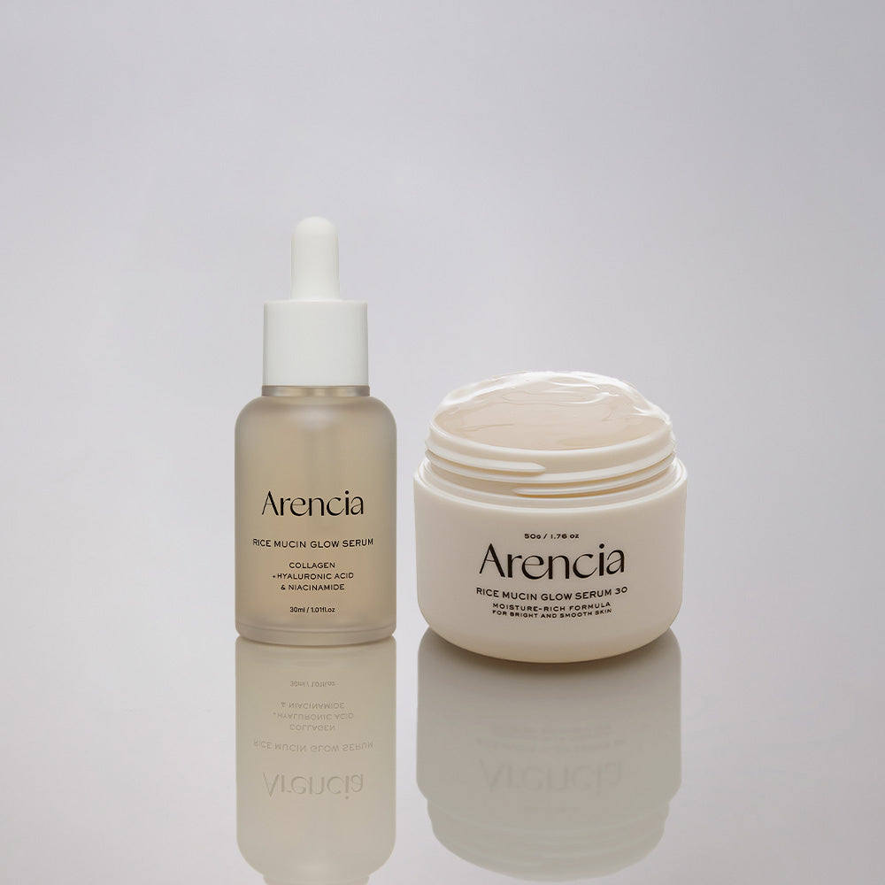 Arencia Rice Mucin Glow Serum 30ml + Serum30 50g