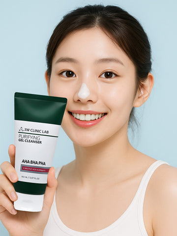 3W Clinic Lab 3HA Cica Mild Acid BHA Purifying Gel Cleanser 150ml