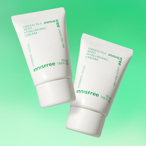 Innisfree Retinol PDRN Ampoule 25ml + Green Tea Seed Hyaluronic Moisture Cream 50ml (2 pack)