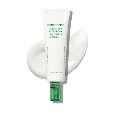 Innisfree Green Tea Hyaluronic Acid Soothing Moisture Sun Serum 50ml (2-Pack)