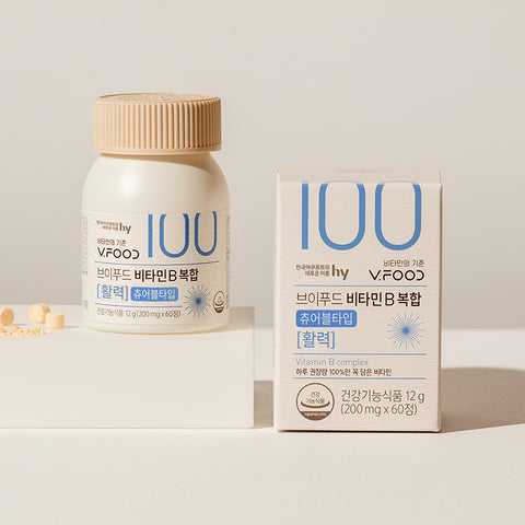 Korea Yakult V-Food Vitamin B Complex (200 mg x 60 Chewable Tablets) 2-Month Supply