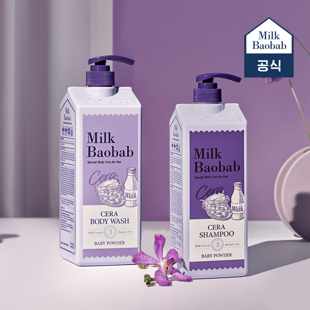 Milk Baobab Cera Shampoo + Body Wash Baby Powder 1200ml