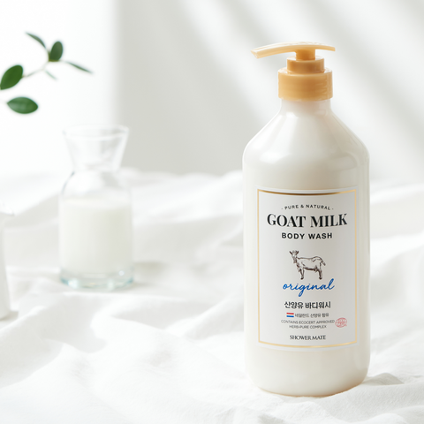 Shower Mate Goat Milk Body Wash 800ml x2 + Lavender Soap 100g