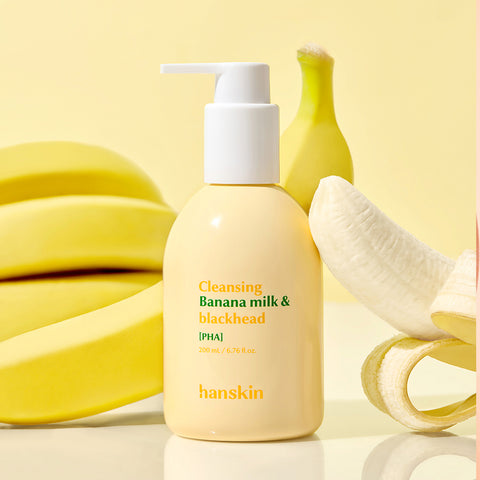 Hanskin Cleansing Banana Milk & Blackhead PHA Cleanser 200ml