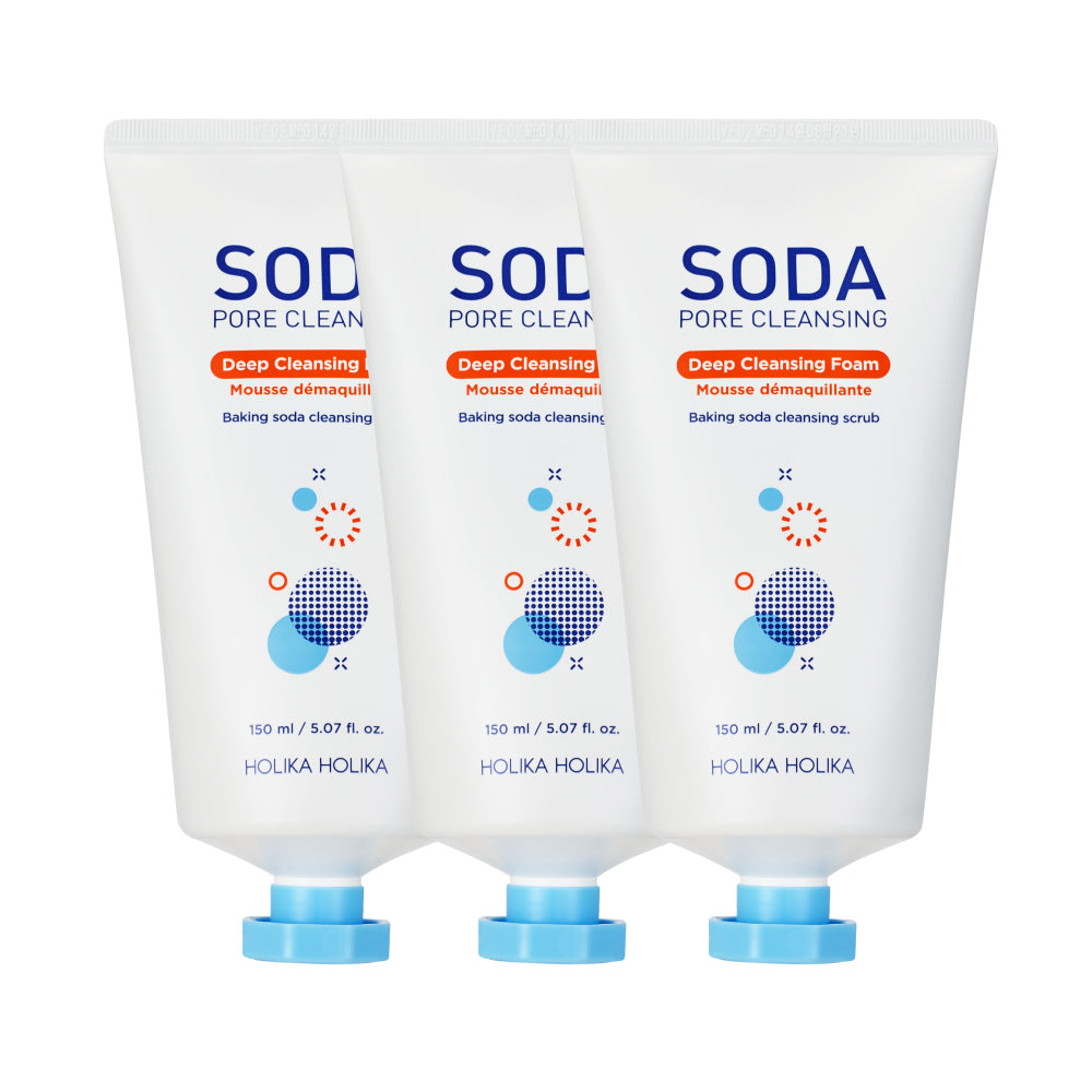 Holika Holika [3-Pack] Soda Tok Tok Deep Pore Cleansing Foam