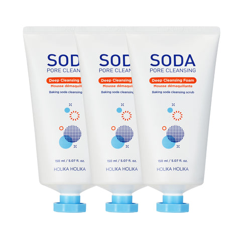 Holika Holika [3-Pack] Soda Tok Tok Deep Pore Cleansing Foam