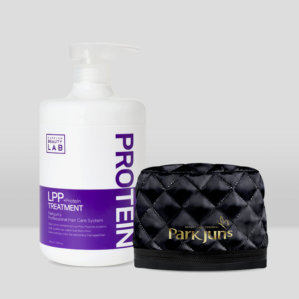 ParkJun Beauty Lab LPP Treatment White Musk 1000ml + Electric Cap (Black) - 2-Piece Set