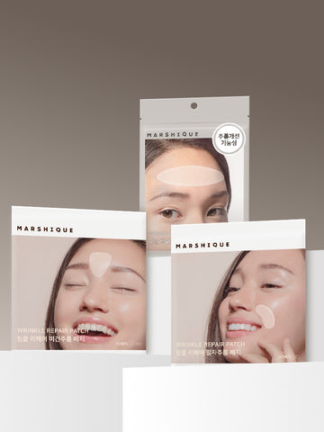 Marshique Wrinkle Repair Patch 3-Type Set - 130 Patches (Glabella, Nasolabial, Forehead)