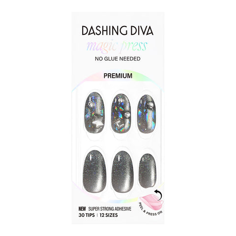 Dashing Diva Magic Press Crystal Night (Almond) Nail Tips