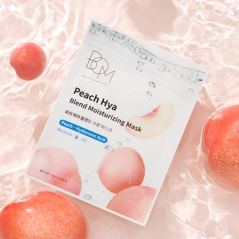 BOM Peach Hia Blend Hydrating Hyaluronic Acid Mask Pack 10Sheets