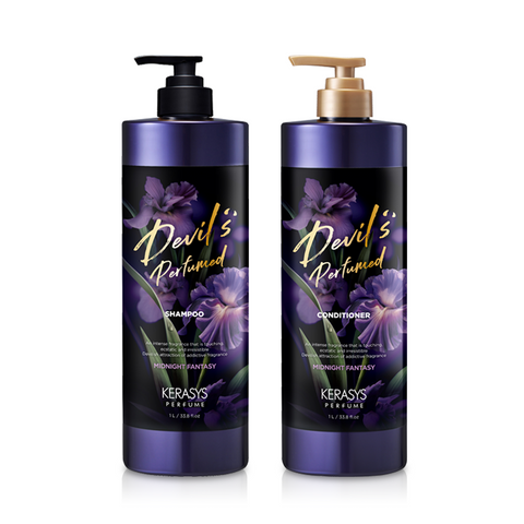 Kerasys Devils Perfume Shampoo 1L x2 Midnight Fantasy + Oilex Shampoo 60ML