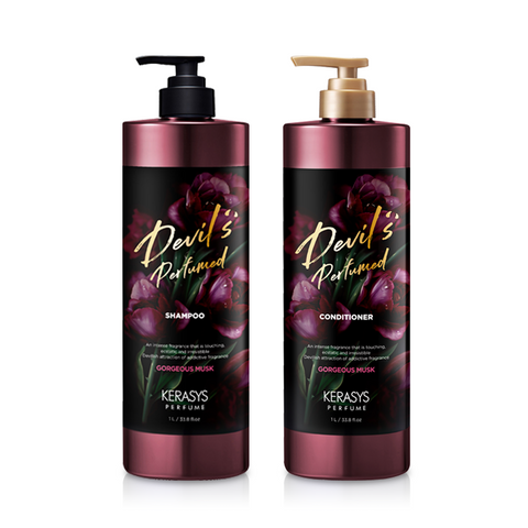 Kerasys Devils Perfume Shampoo 1L x2 Midnight Fantasy + Oilex Shampoo 60ML