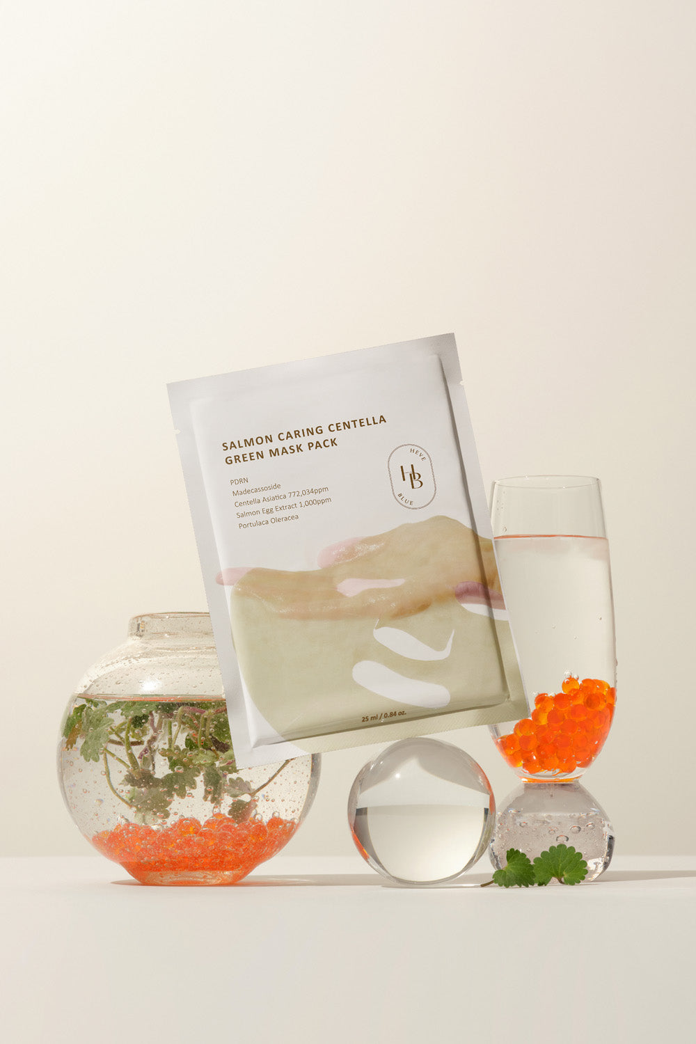 Heveblue Salmon Caring Centella Green Mask Pack (7 sheets)